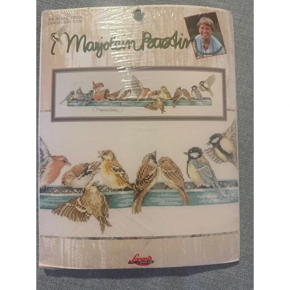 Lanarte‎ Marjolein Bastin The Pecking Order Cross Stitch Kit 115606 Birds 28ct
